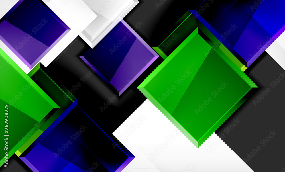 Bright colorful square shape blocks geometrical background Bright colorful square shape blocks geometrical background