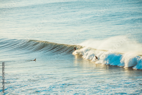 Surfers and Waves at Bells Beach  Australia