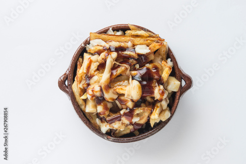 Poutine typical street food  in Canada
