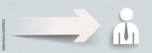 Gray Covert Arrow Businessman Shadows Gray Header