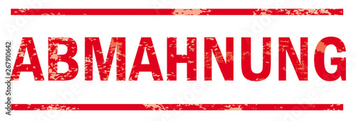 Abmahnung Red Text Header