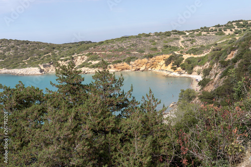 View of the beach  Crete Island  Greece 