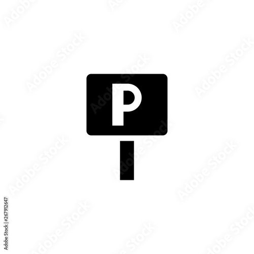 parking sign icon vector illustration