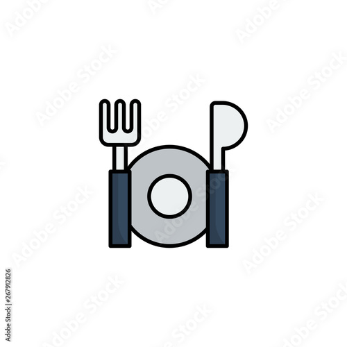 spoon fork food icon vector illustration