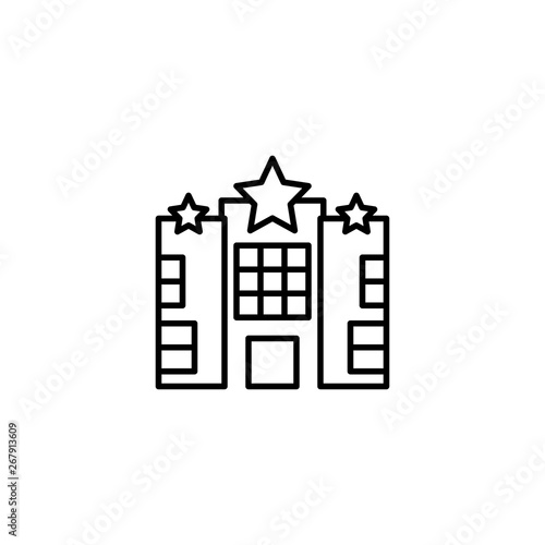 hotel building icon vector illustration
