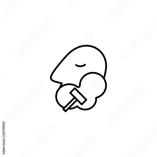 shaving beard icon vector illustration