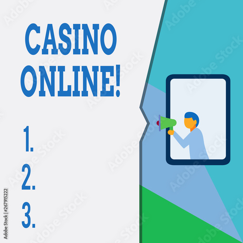 Text sign showing Casino Online. Business photo text gamblers can play and wager on casino games through online