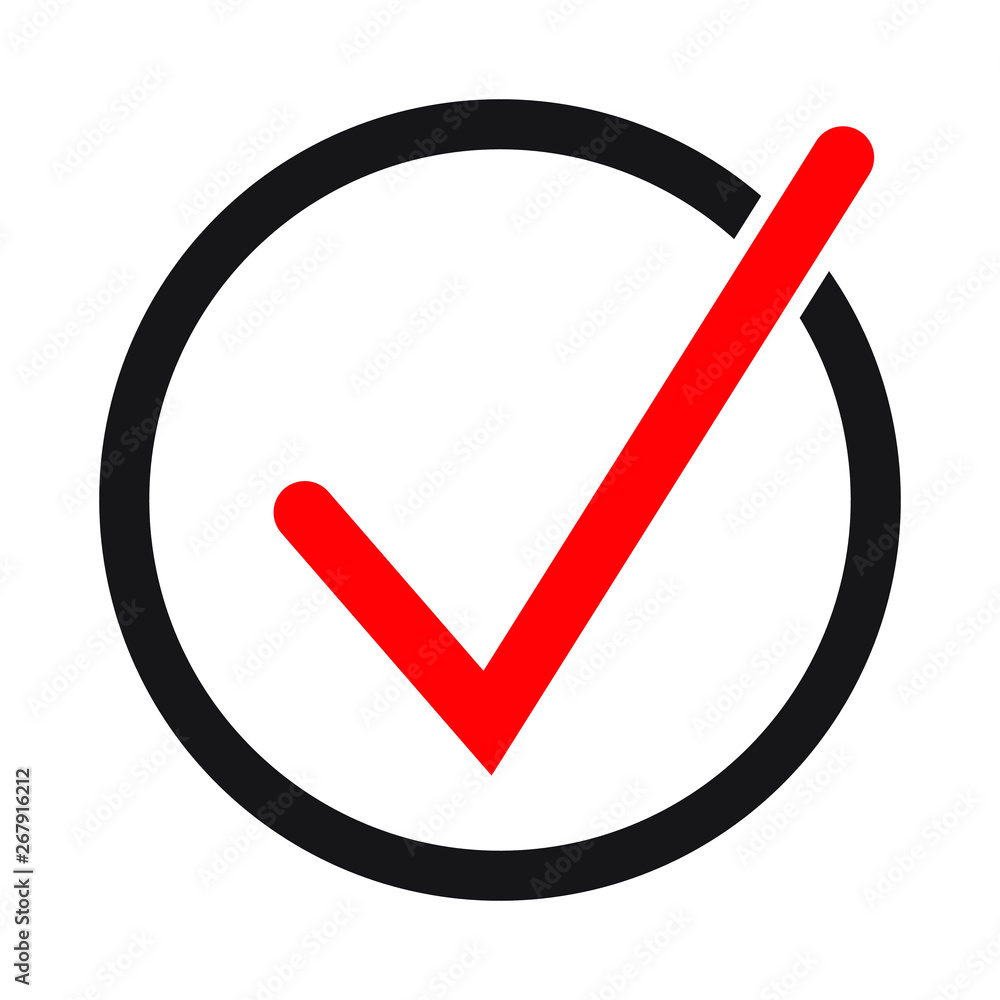 Tick icon vector symbol, checkmark isolated on white background, checked icon or correct choice sign, check mark or checkbox pictogram Tick icon vector symbol, checkmark isolated on white background, checked icon or correct choice sign, check mark or checkbox pictogram