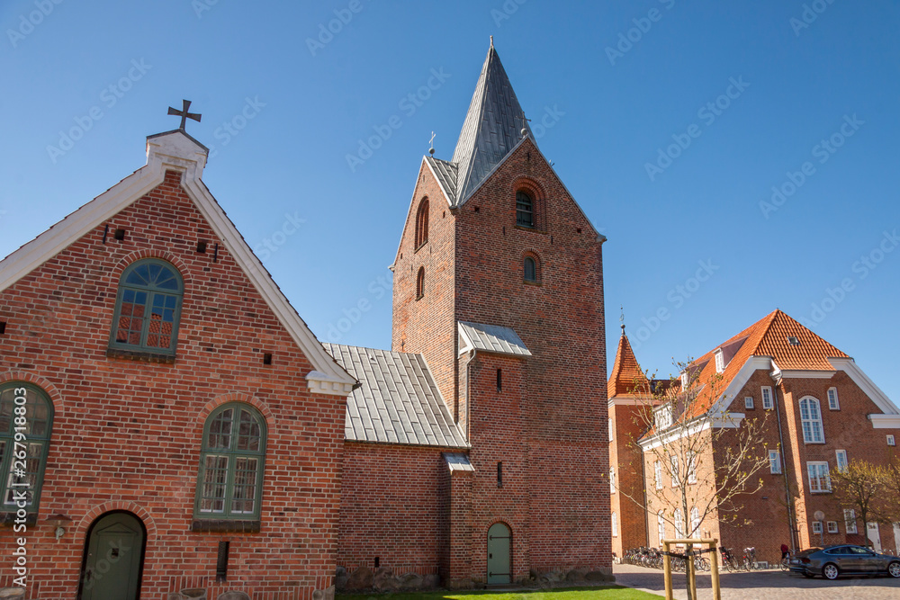 Naklejka premium Ringkobing old beauty town in Denmark.