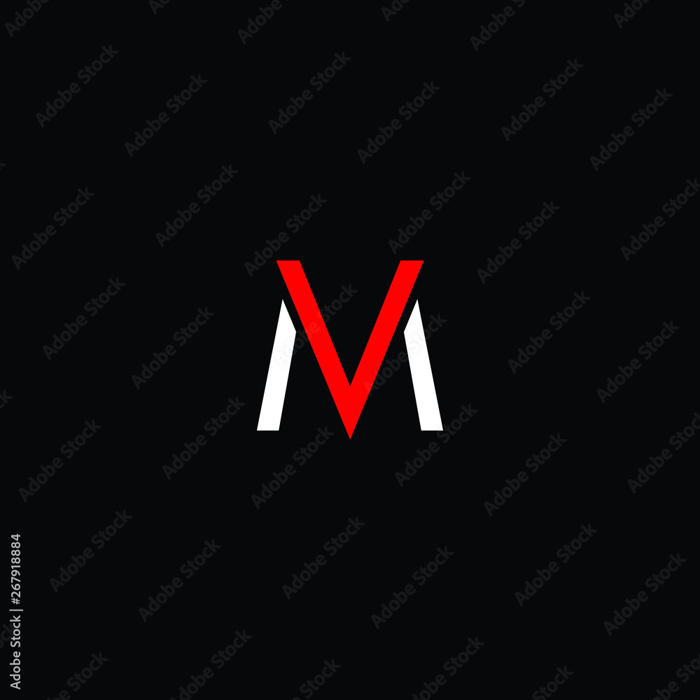 MV initials letter icon vector MV initials letter icon vector