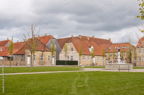 Old house in Christiansfeld, Denmark.