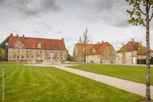 Old house in Christiansfeld, Denmark.