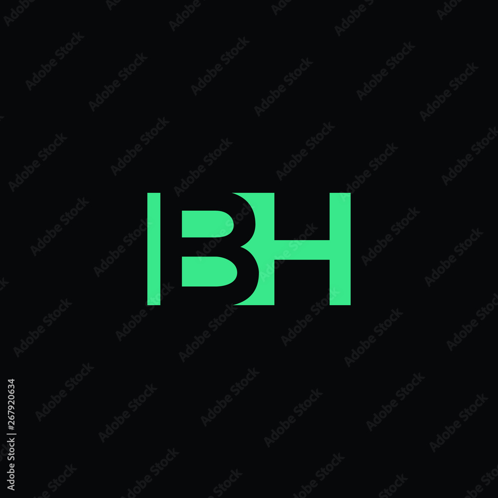 B and H initials letter icon vector B and H initials letter icon vector