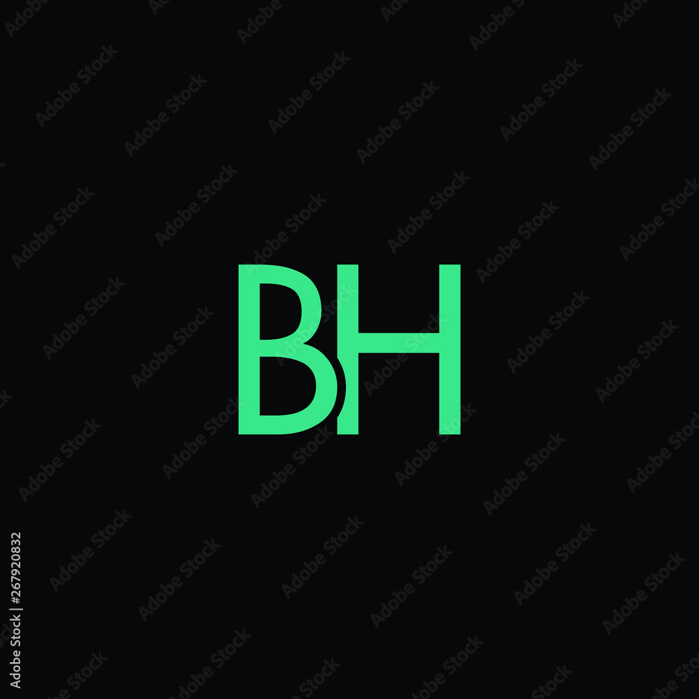 B and H initials letter icon vector B and H initials letter icon vector