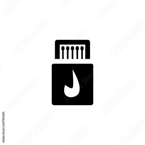 matchbox, fire icon vector illustration