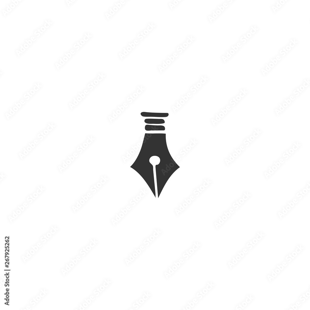 Vector hand drawn illustration. A feather pen tip. Creative Contest theme. Vector hand drawn illustration. A feather pen tip. Creative Contest theme.