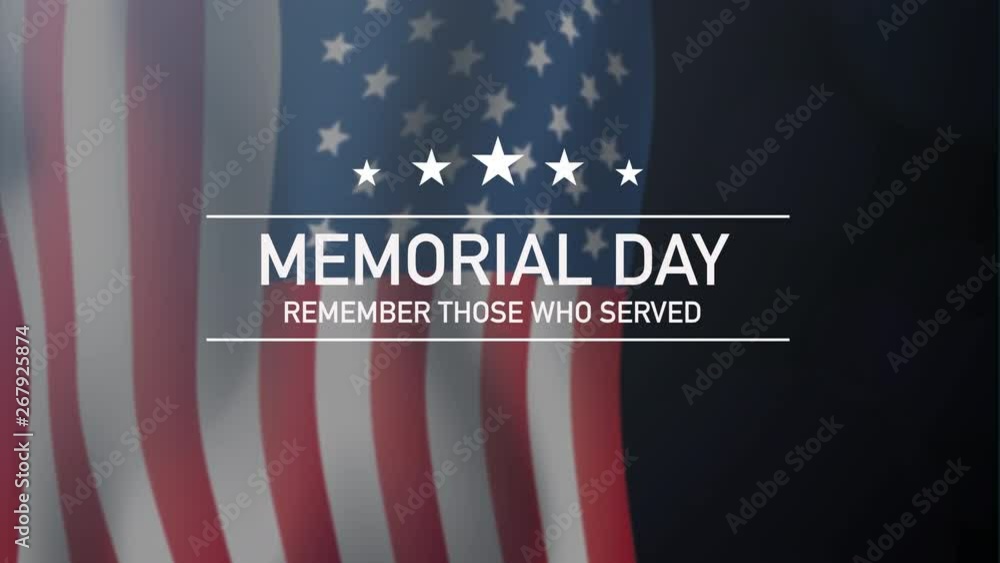 Memorial Day banner with "Honoring all who served" text and USA Flag on ...