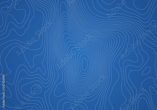 Mopographic map. The stylized height of the topographic contour in lines and contours. Vector stock illustration