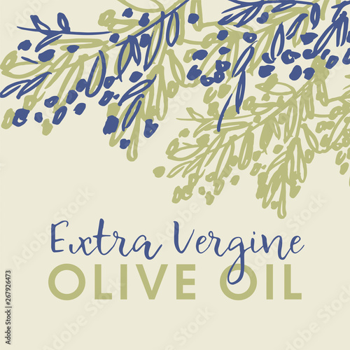 Olive oil flat vector banner concept