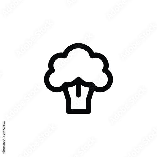 brocolli icon, vegetable vector illustration