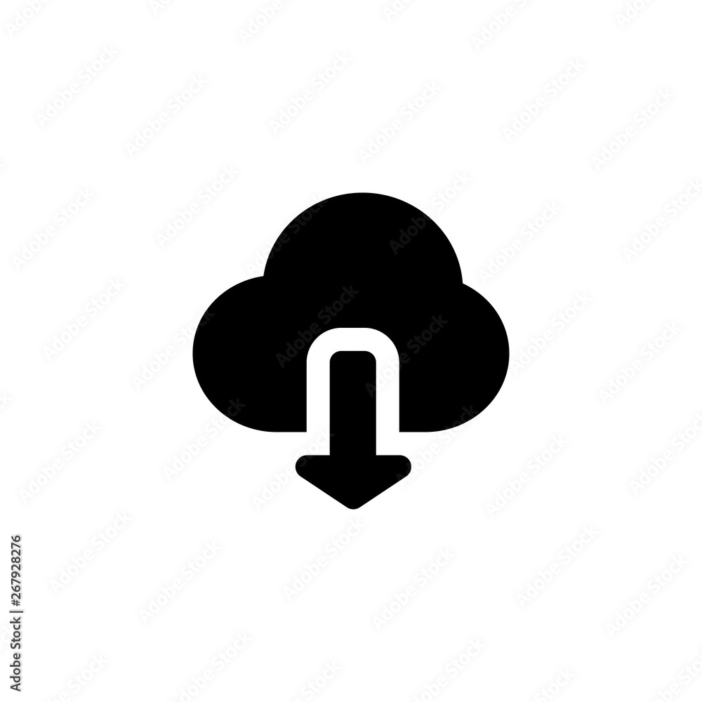 cloud download icon vector illustration cloud download icon vector illustration