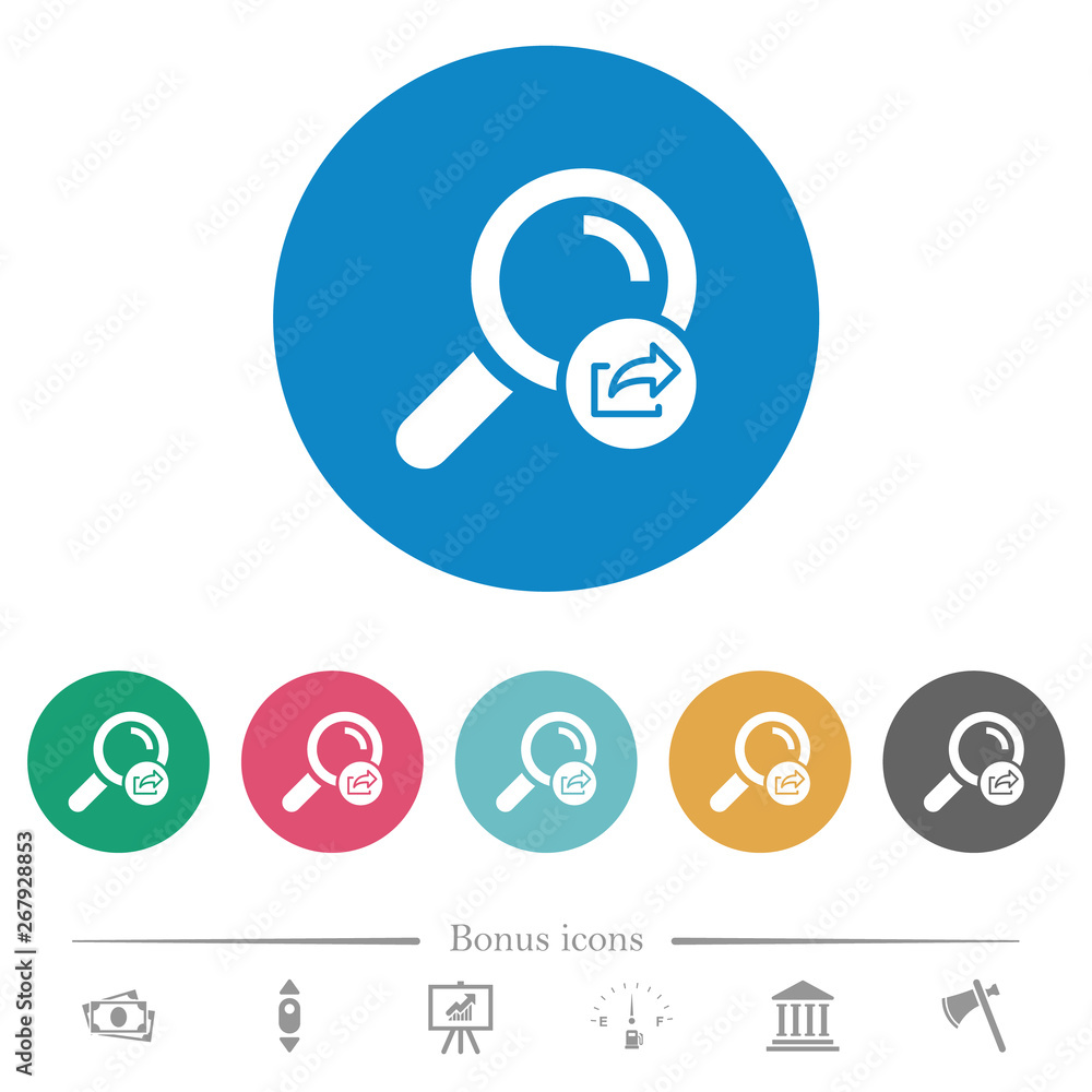 Export search results flat round icons Export search results flat round icons