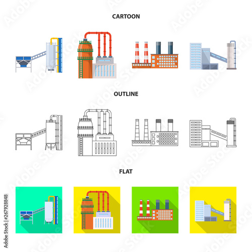 Vector design of production and structure icon. Set of production and technology stock symbol for web.