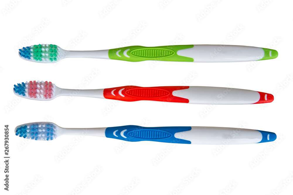 toothbrushes are isolated,three toothbrushes on a white background toothbrushes are isolated,three toothbrushes on a white background