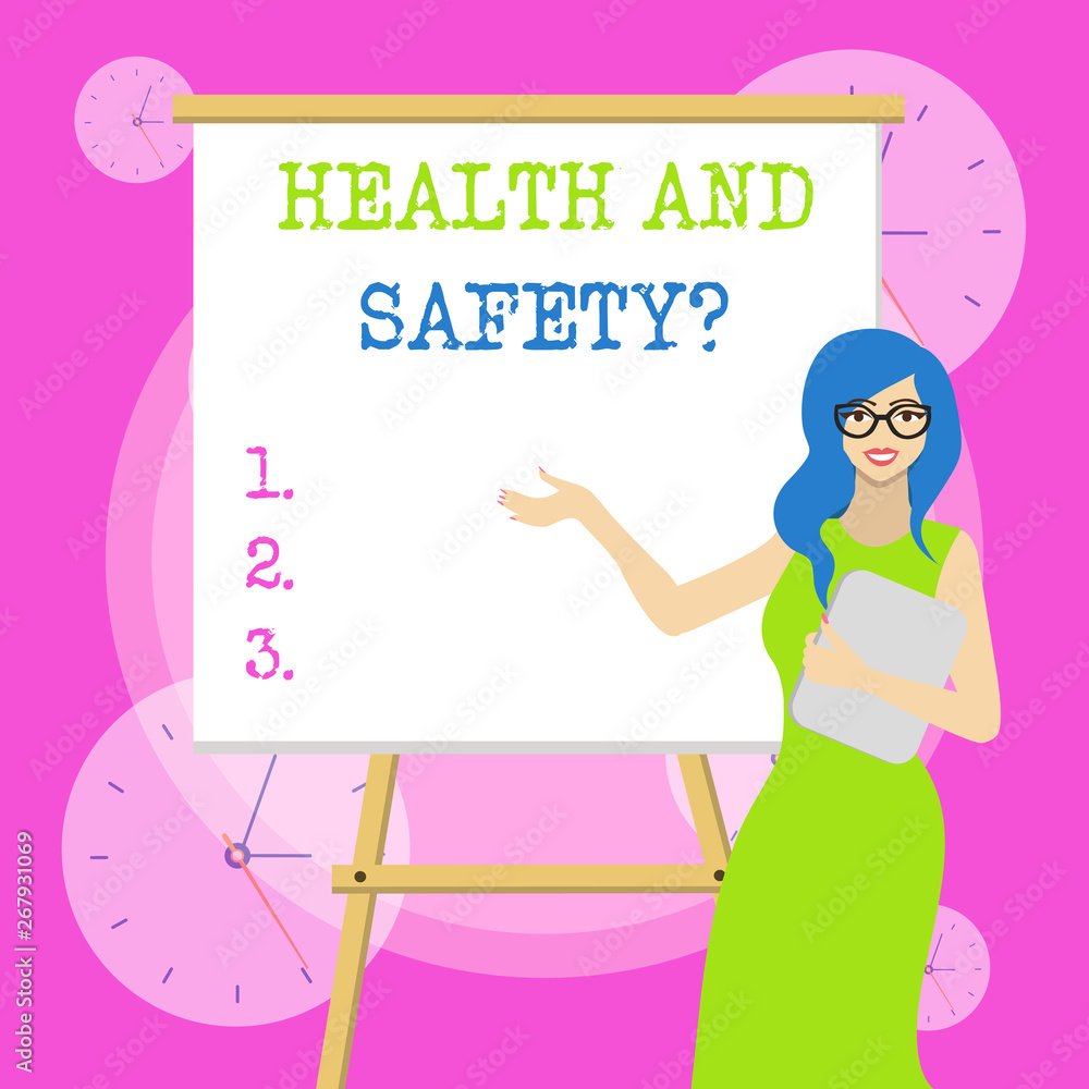 Conceptual hand writing showing Health And Safety Question. Concept meaning regulations and procedures to prevent accident or injury Conceptual hand writing showing Health And Safety Question. Concept meaning regulations and procedures to prevent accident or injury