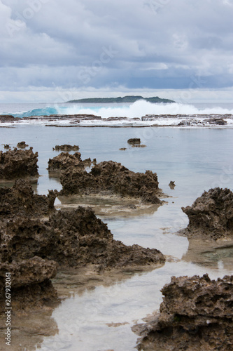 Blowholes at a Tongan beach