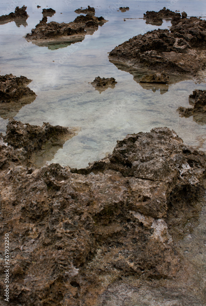 Rocks and a calm sea in Tonga Rocks and a calm sea in Tonga