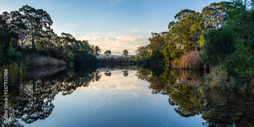 sunset on a lake in gippsland, victoria photo