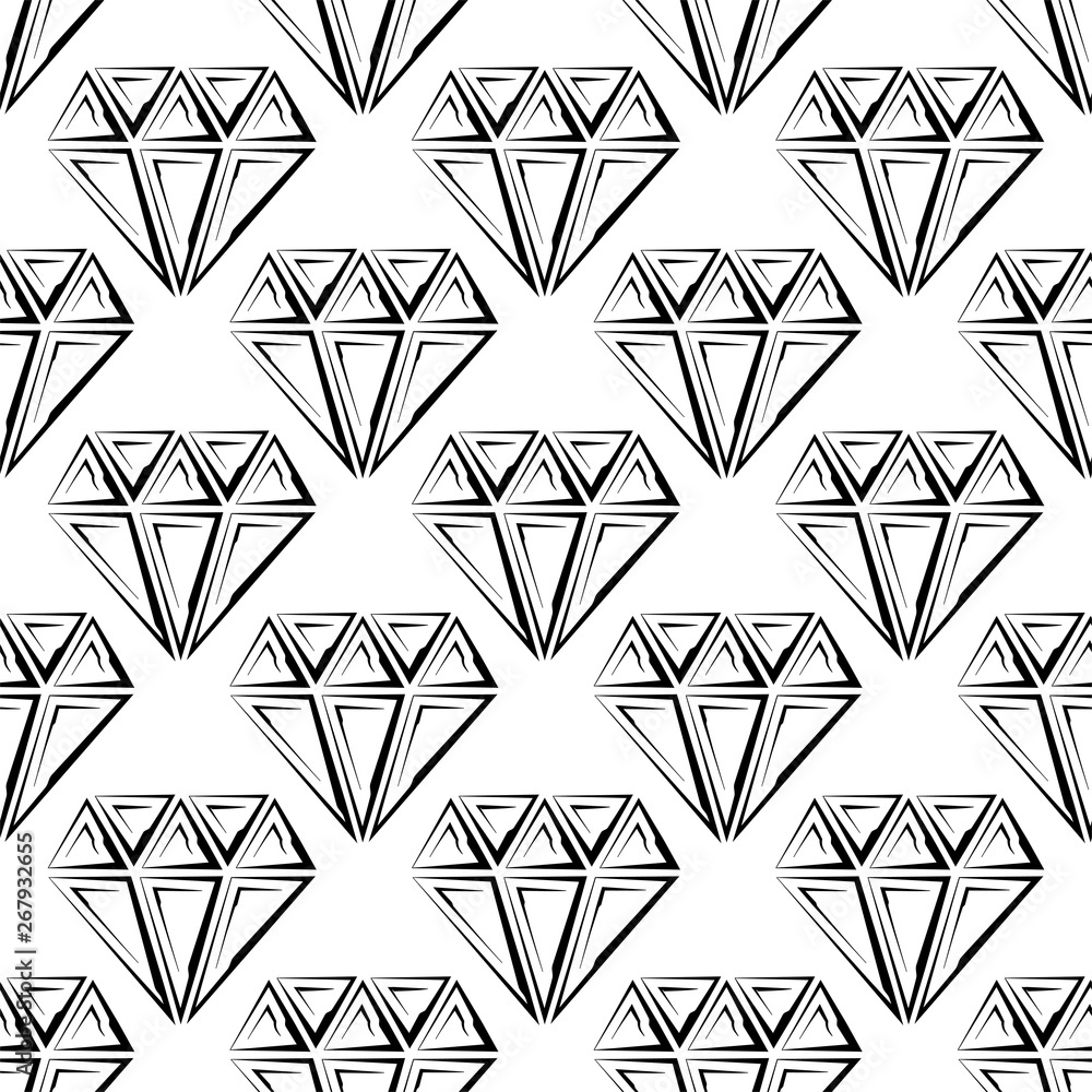 Diamond Icon, Diamond Cut Seamless Pattern Diamond Icon, Diamond Cut Seamless Pattern