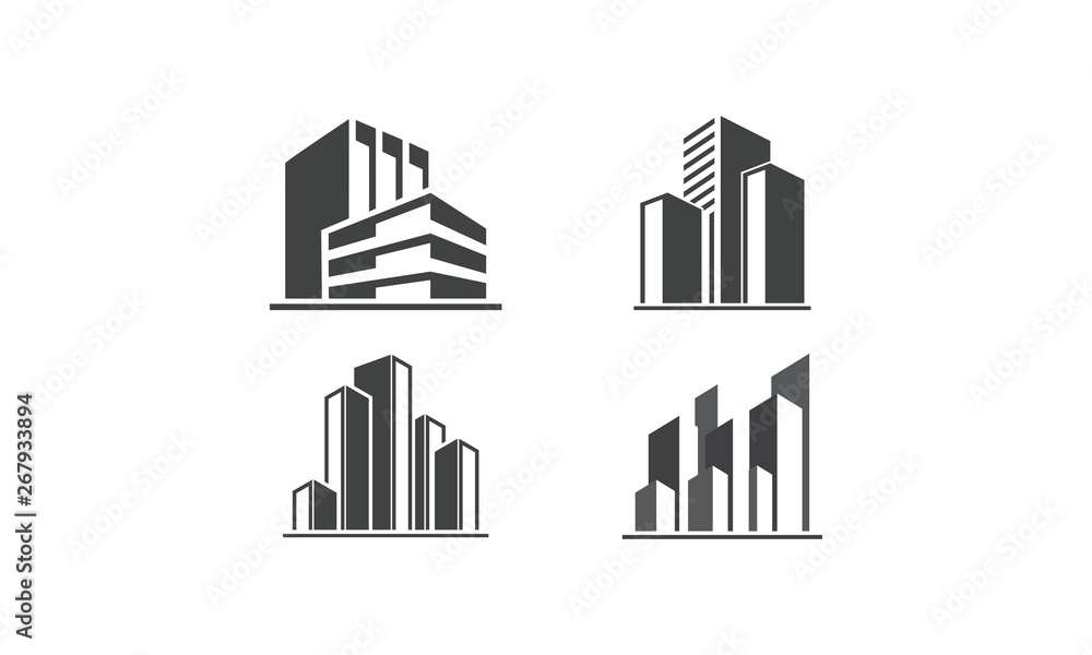 Fototapeta premium Building set template vector