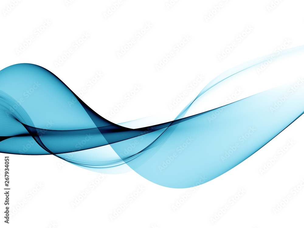 Obraz premium Abstract background, blue waved lines for brochure, website, flyer design