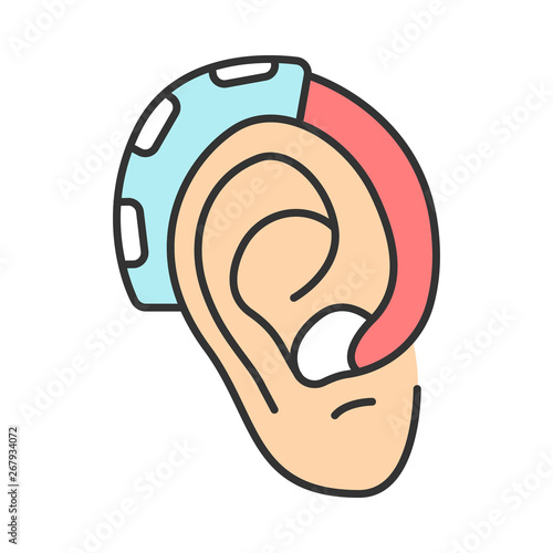 Hearing aid amplifier color icon