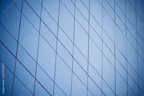 Wallpaper Mural Modern office building with blue glass windows Torontodigital.ca