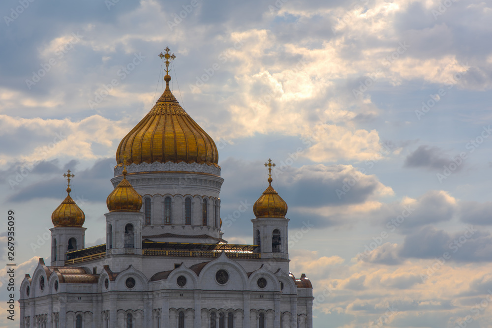 Cathedral of Christ the Savior in Moscow in Russia.