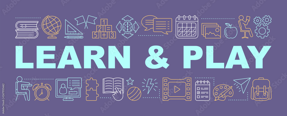Learn and play word concepts banner
