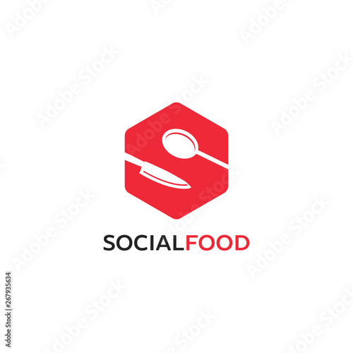 creative letter S logo designs, .Food & infinity icon.Fork & spoon icon.Business or food and drink concept.Vector illustration