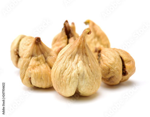 dried fig on white background 