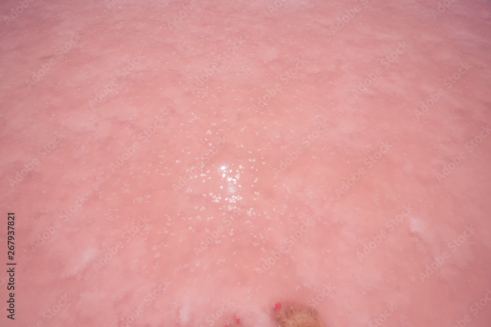 Fototapeta premium Pink Lake in Nerrin Nerrin, Victoria, Australia