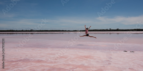 Pink Lake in Nerrin Nerrin, Victoria, Australia
