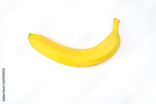 banana yellow fruit isolated on white background
