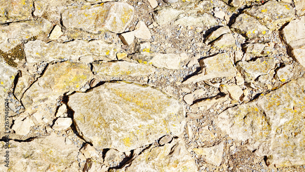Fototapeta premium Wall of stones for backgrounds and textures