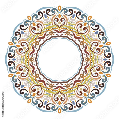 Elegant hand drawn floral frame