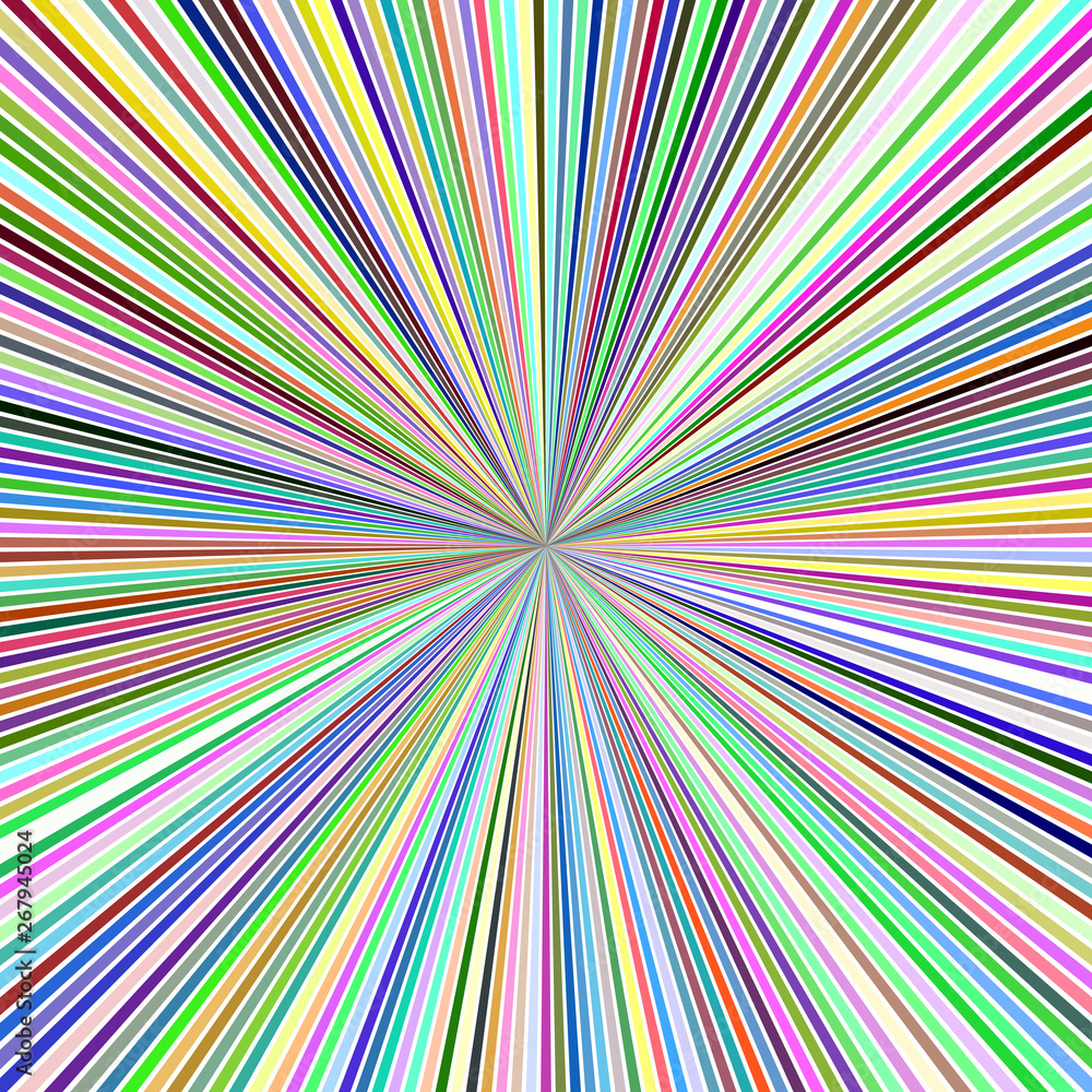 Colorful hypnotic abstract starburst stripe background - vector exlosive graphic design