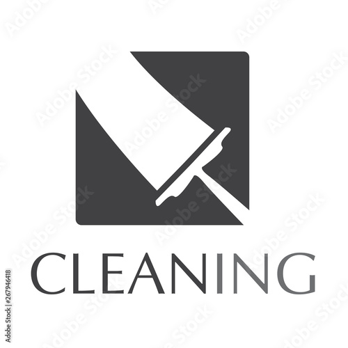 vector logo of cleaning and sweep service