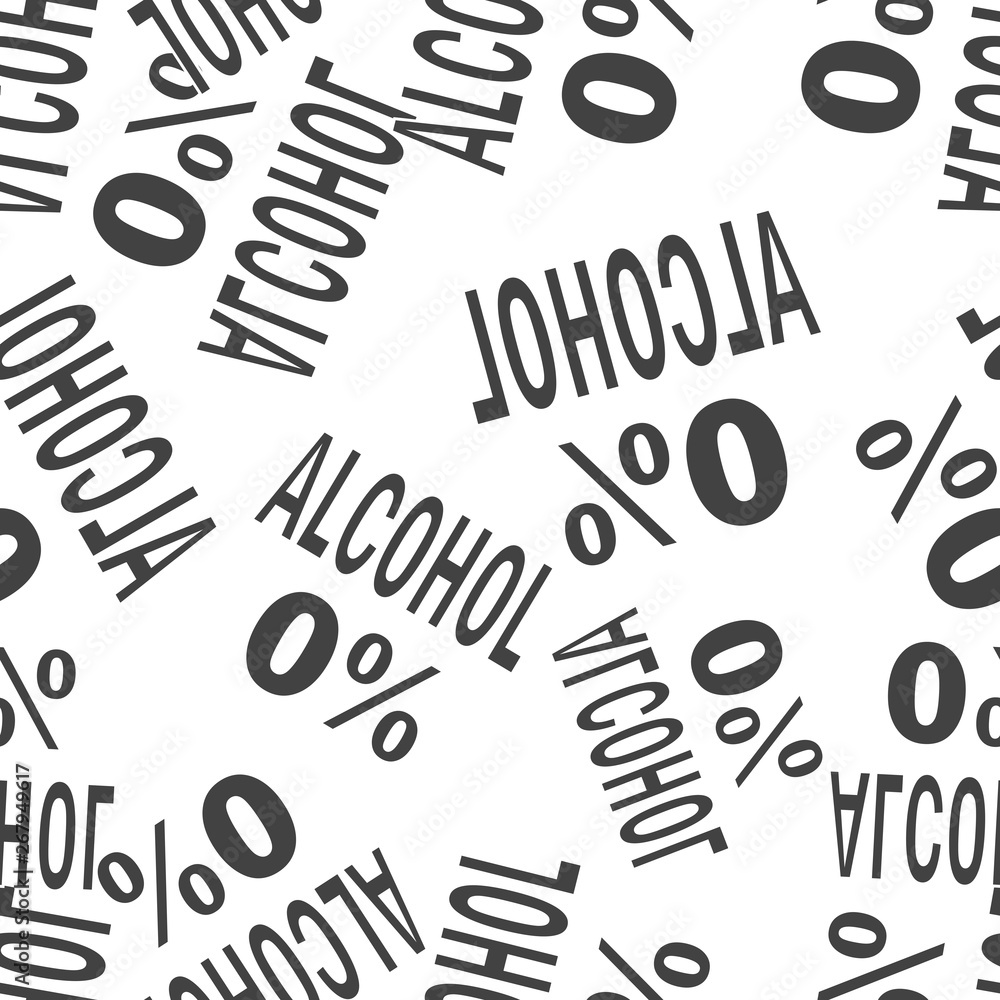 No alcohol. Vector icon alcohol 0% seamless pattern on a white background. No alcohol. Vector icon alcohol 0% seamless pattern on a white background.