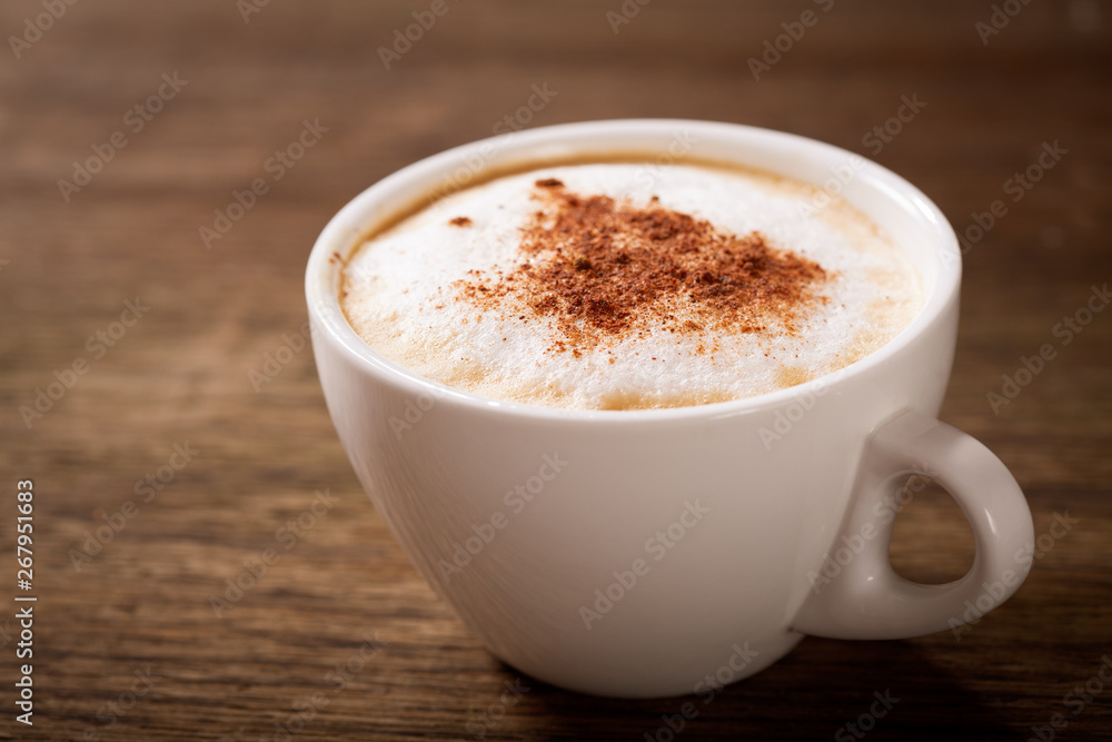 cup of cappuccino coffee cup of cappuccino coffee